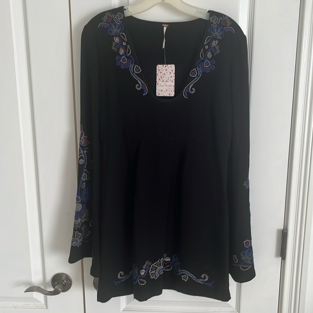 Free People long sleeve mini dress Sz 6